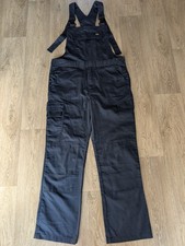 Dickies Everyday Bib & Brace Overalls Men’s Medium Navy Cargo Workwear-Buckle