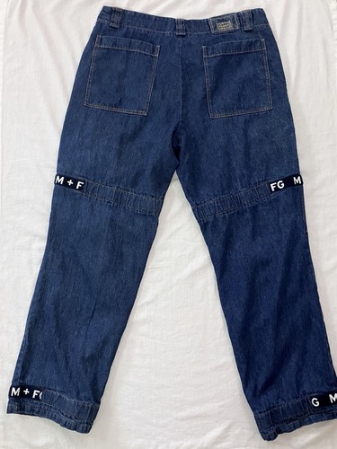 Vtg Marithe Francois Girbaud Baggy Jeans 38x33 Denim Cargo Navy Shuttle Tape Y2K - Picture 3 of 8