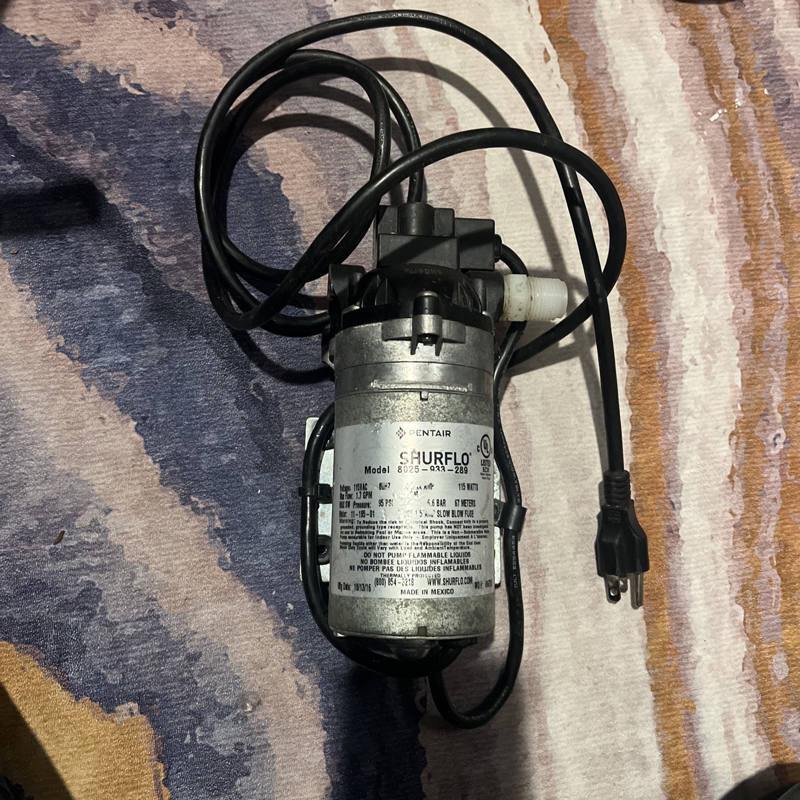 PENTAIR SHURFLO Water Boost Replacement Pump 8025-933-399