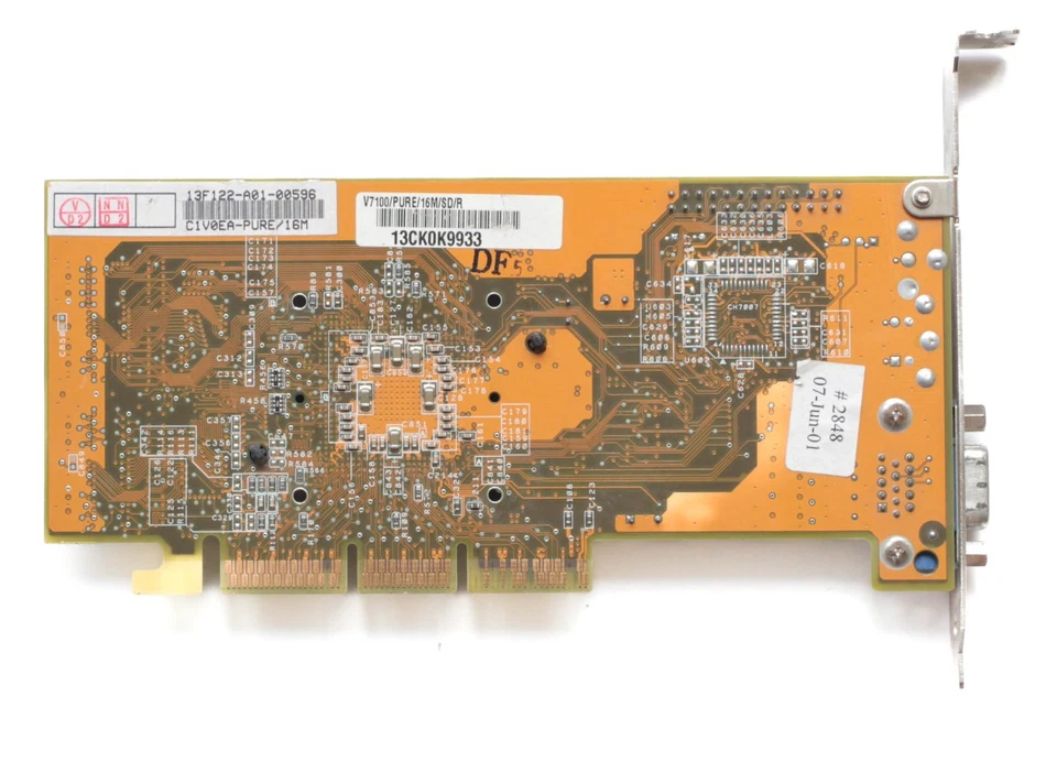 AGP Video card - ASUS AGP-V7100 - 16MB - GeForce 2 MX - TESTED - Image 2 of 2