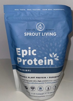 Sprout Living Epic Protein Original Organic Plant Protein Superfoods 26g Protein