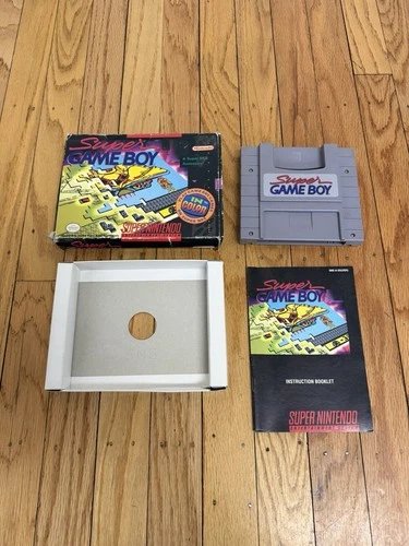 Vtg Authentic Super Nintendo SNES GameBoy Complete CIB Box Manual WORKS