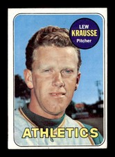 1969 Topps #23 Lew Krausse  EX/EX+ X2521091