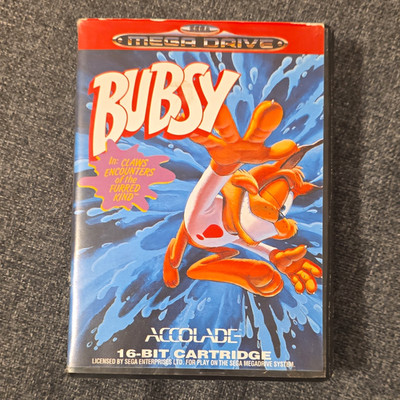 Accolade Bubsy in: Claws Encounters Sega Mega Drive, PAL, 1993, Hülle + Handbuch