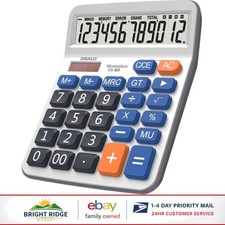 Compact Calculator with Dual Power Source for School and Business Applications