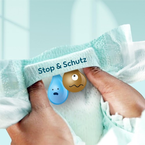 Pampers Baby Nappies, Size 1 (2-5 kg), Premium Protection, for Newborn, Half Mon - Bild 4 von 9