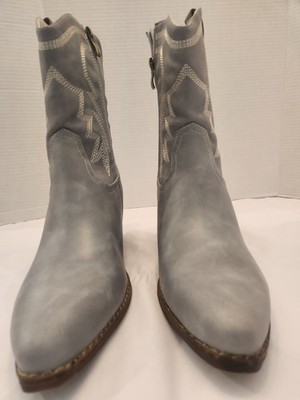 Gioan Roca Baby light Blue Western Cowgirl Ankle Boots for woman Sz 10