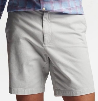 NWT Peter Millar Light Gray Pilot Twill Shorts ME0B05 Men's Size 40 