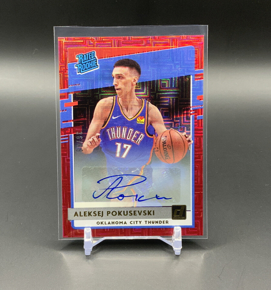 2020-21 Donruss ALEKSEJ POKUSEVSKI #209 Rated Rookie Choice Red Auto /99 IYC133
