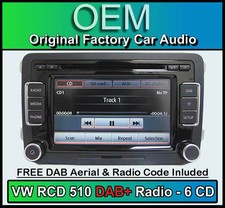 VW Transporter T5 RCD 510 DAB+ Volkswagen Touchscreen 6 CD DAB+ Radio, SD Card
