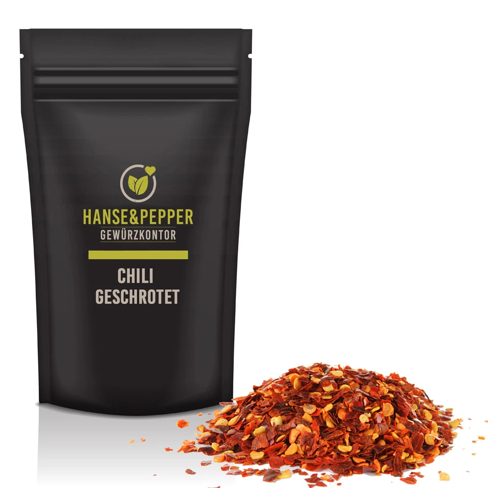 1kg Chili geschrotet Chilli Flocken scharf mit Kernen 1a Qualität - Pro Serie