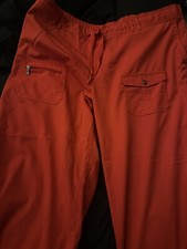 Bright red scrub bottoms    
