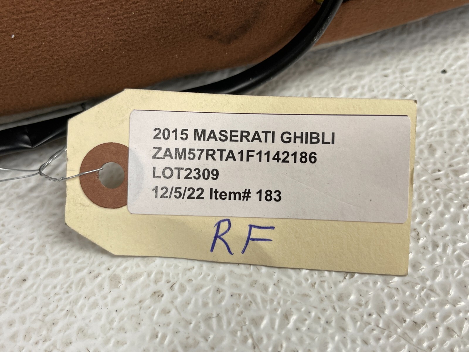 ⭐2014-2017 MASERATI GHIBLI FRONT RIGHT PASS SEAT UPPER SEAT CUSHION OEM LOT2309