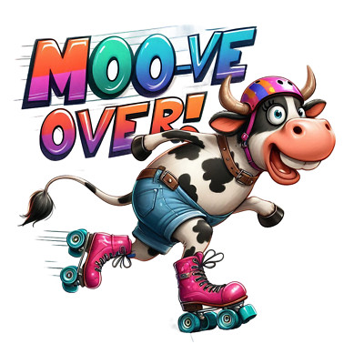 Wall Decal Sticker Funny Cow Quote Wall Sticker 18X18cm Large