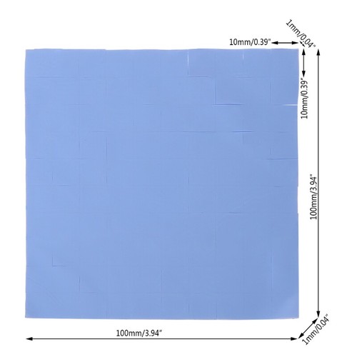 100x100x1mm Soft Silicone Thermal Conductive Pads Heatsink for CPU/GPU Cooling - Afbeelding 3 van 8