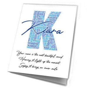 Compleanno Biglietto Personalizzato Per Sorella Iniziali Parola Art Ogni Lettera Ebay