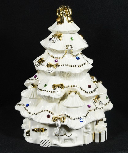 Lenox Jewed Candleight Christas Tree 2003 Mint In Original Box - Picture 5 of 10