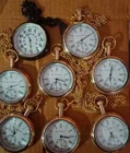 Lot of 8 Watch elgin vintage pocket Collectible Antique Brass Pocket Small Gift