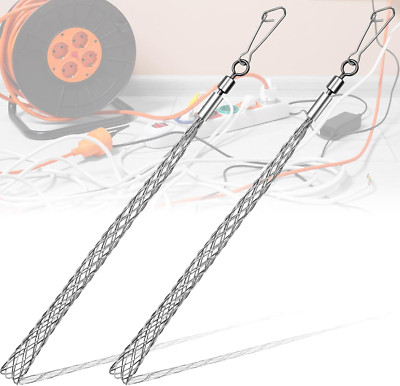 Gisafai 2 Pcs 49'' Heavy Wire Cable Mesh Pulling Grip Double Head Cable Pulls 