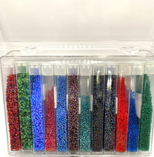 Size 11/0 Colorful, AB matte and matte Seed Beads appx 348gms