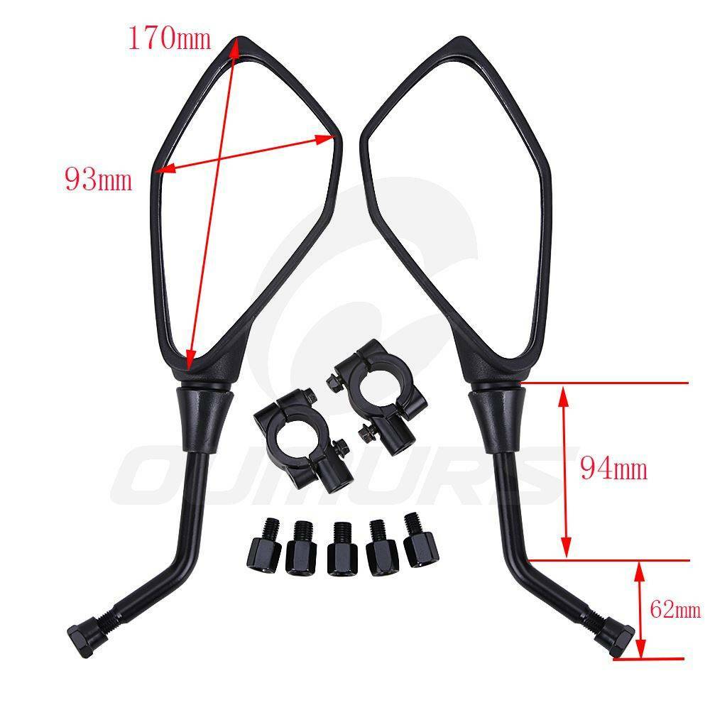 Find MOTORCYCLE 7/8'' Handlebar BAR END REAR VIEW SIDE MIRROR FOR Honda Harley ATV In CA, United - Foto 6