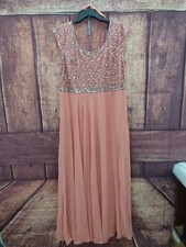 J Kara Women's Coral Beaded Dress Size 14