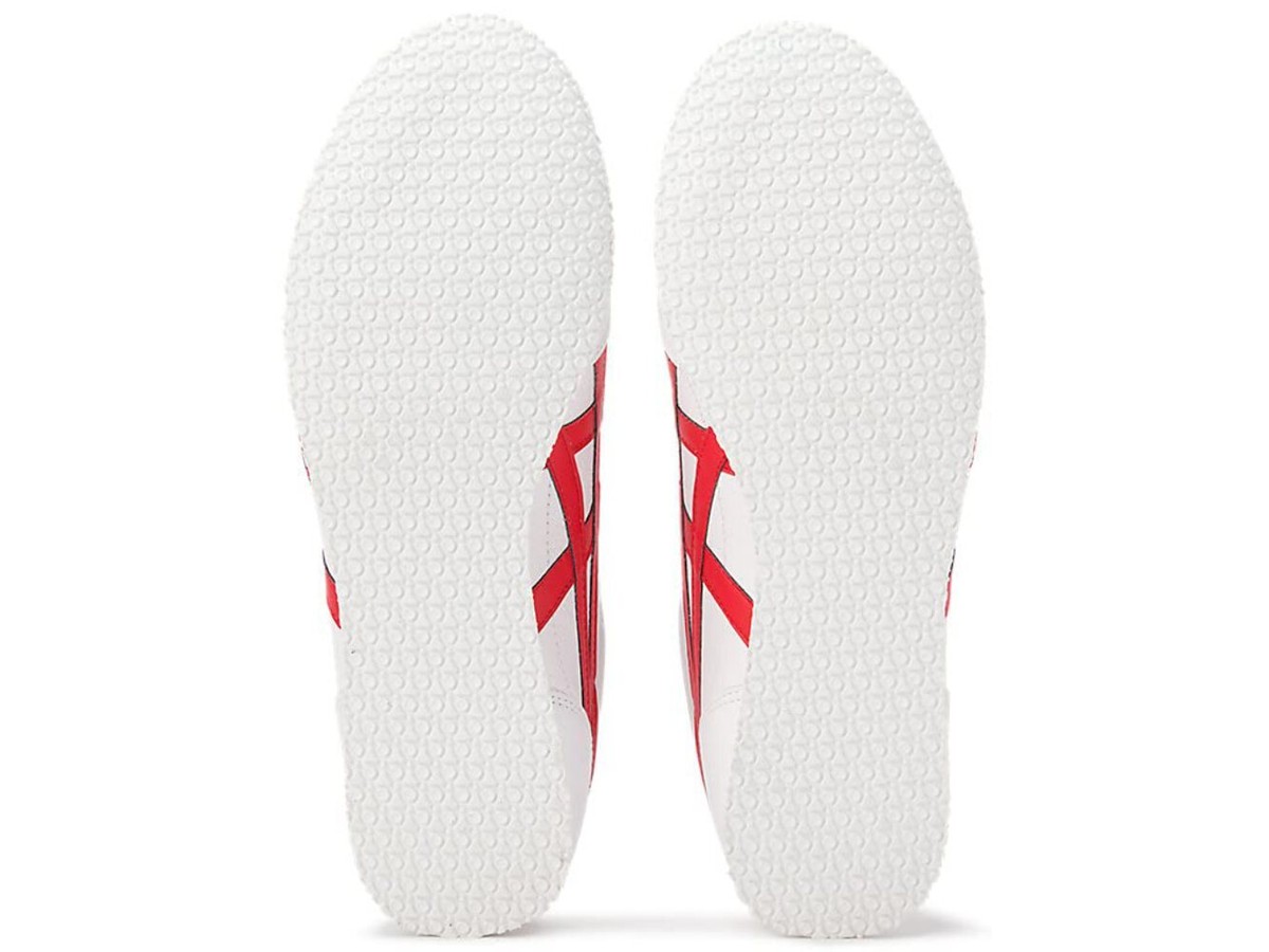 Onitsuka Tiger Unisex Machu Racer Shoes, White/Classic Red