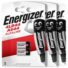 6 x Energizer Alkaline 4LR44 A544 batteries 6V PX28A 476A Pack of 2