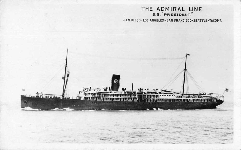 The Admiral Line SS President Real Photo Antique Postcard J75590