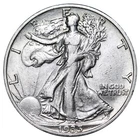 1935-S Walking Liberty SILVER Half Dollar In AU Condition