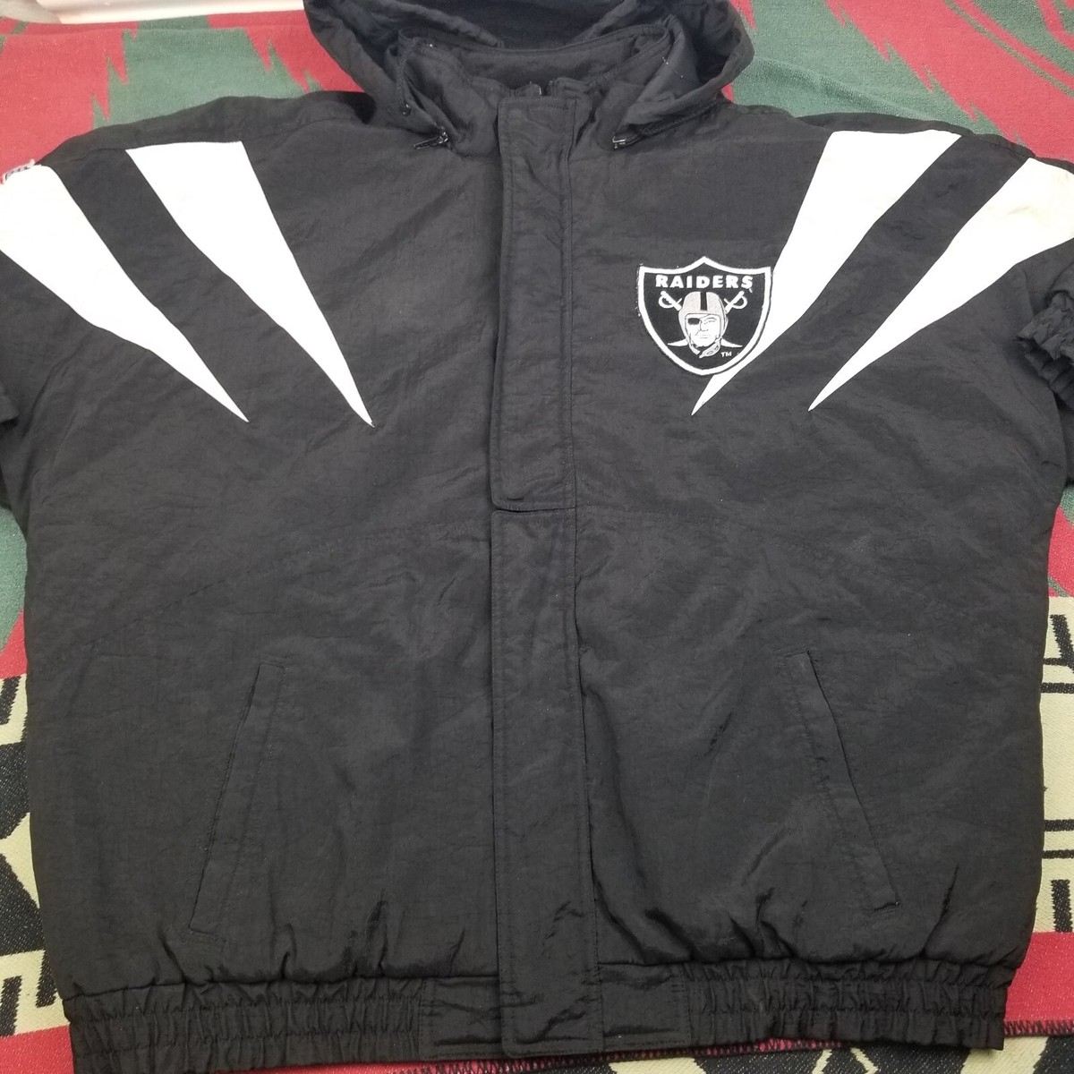 Raiders ジャケット Vintage 90s Apex LA Oakland Las Vegas Raiders Shark Tooth Full Zip