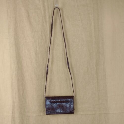 Kenneth Cole Pequeño Marrón Tejido Cuero Expandible Mini Bolso sin asas/Bolso de mano con correa - Imagen 2 de 8