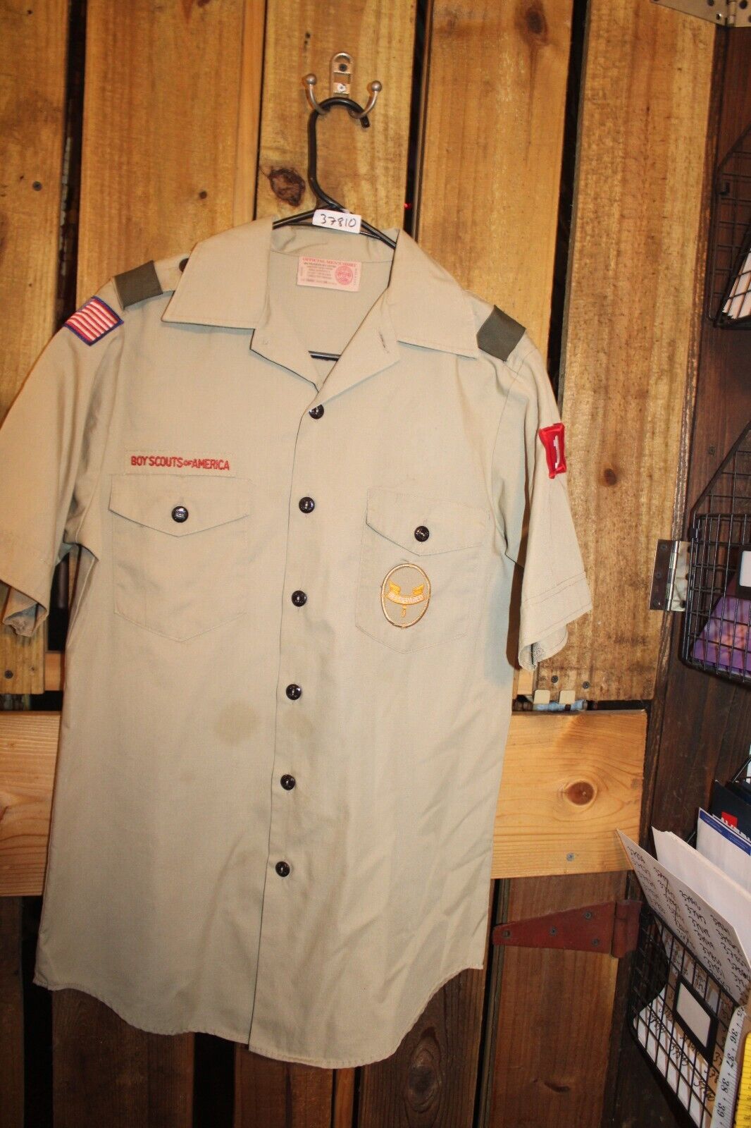 Boy Scouts of America BSA Men's Shirt Small Tan S… - image 1