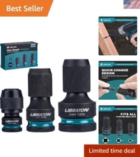 Lightweight 1/4" Hex Socket Adapter with Quick-Change Design for Powerful Tools