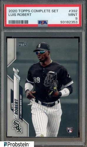 2020 Topps Complete Set #392 Luis Robert White Sox RC Rookie PSA 9 MINT