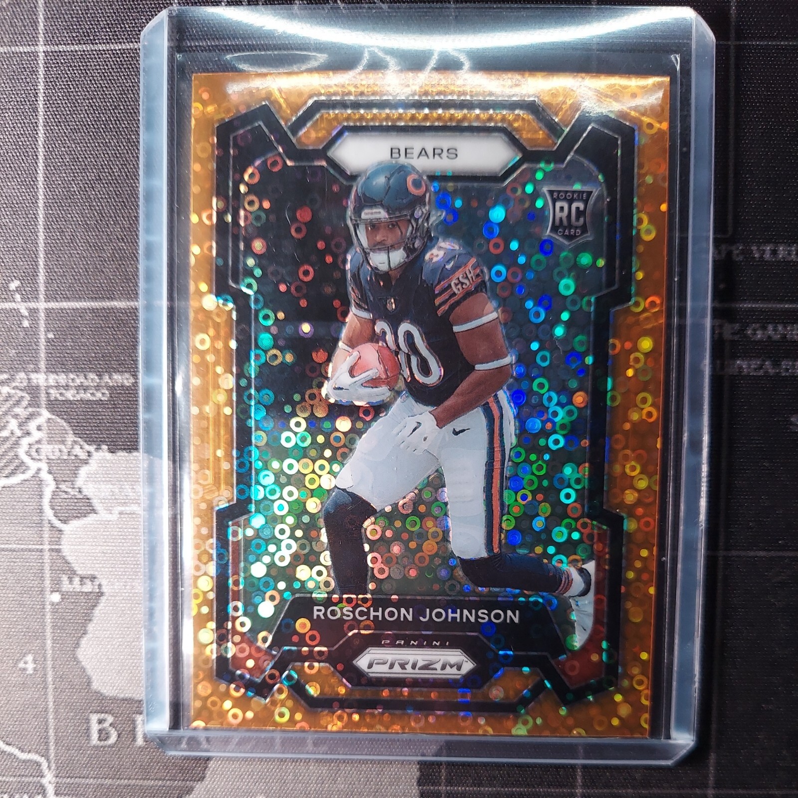 2023 Panini Prizm Orange Disco RC #314 ROSCHON JOHNSON Chicago Bears