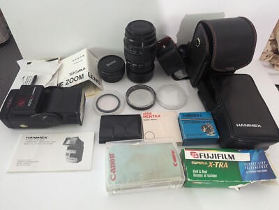 Camera Accessory Lot Sigma Vivitar Lens Fuji Film Hanimex Flash