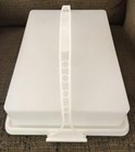 Vintage Tupperware Cake Carrier Clear Cover 624-2 Tray With Handle VGC — photo 2