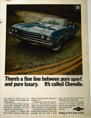 1969 Chevy Chevelle SS 396 ht car ad | eBay