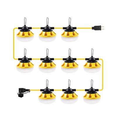 100FT Construction String Lights LED Industrial Grade Best for Construction S...