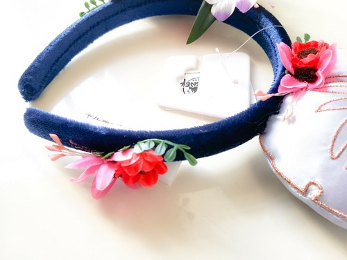 Disney Cruise Line Navy Blue Floral Crown Sand Dollar Anchor Minnie Ear Headband - 第 4/7 張圖片
