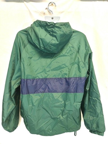 Acadia Men's XL Forest Green & Navy 1/2 Pullover Windbreaker Hood Kiawah Logo - Picture 3 of 10