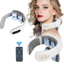 Remote Electronic Neck Massager with Heat Cervical Neck Rechargeable