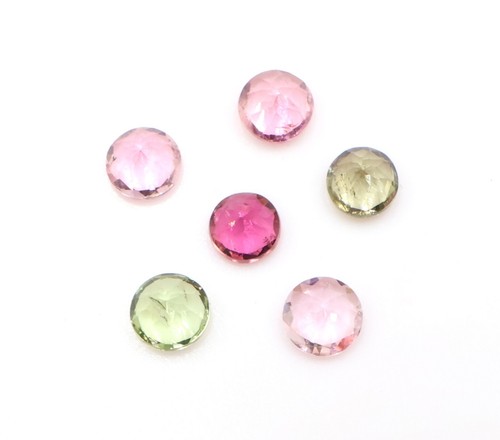 4.5 mm to 5 mm Natural Tourmaline 2.75 Ct Round Cut Multi Color Loose Gemstone - Picture 5 of 7