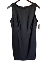 NWT Teddi Women's Size 10 Sleeveless  Sheath Dress Black LBD Career Cocktails