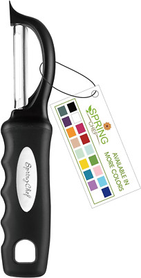 Spring Chef Premium Swivel Vegetable Peeler, Soft Grip Handle and Ultra Sharp St