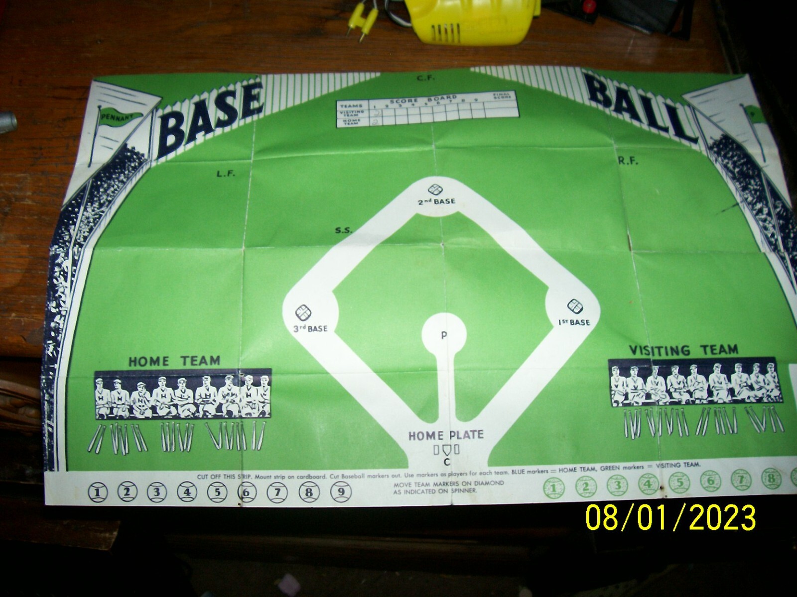1960's Paper Baseball Game set eBay