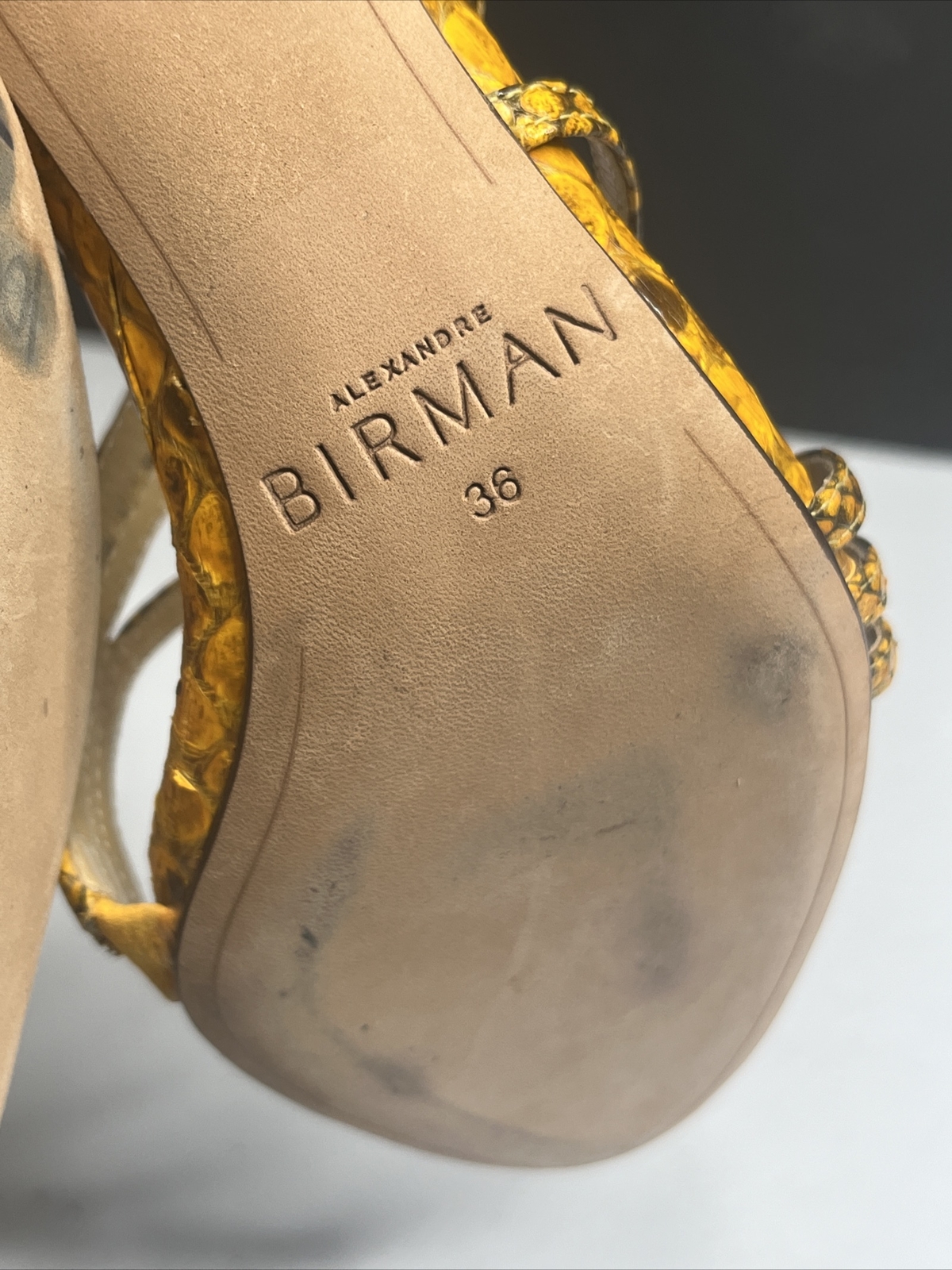 Alexandre Birman Amarelo Python Snake Heels Pumps… - image 8