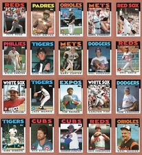 1986 TOPPS MLB Card Set Break #1-#359 Choose One: HOF, All-Stars & Box Bottoms!
