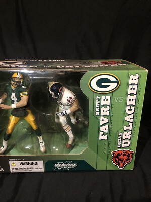 McFarlane Deluxe NFL 2-Pack Brett Favre (Packers) vs.Brian